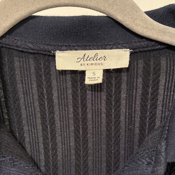 Anthropologie Navy Button-Down Shirt - Picture 3 of 5